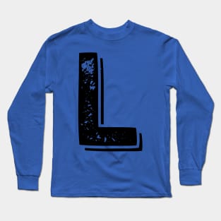 Capital Letter L Name Initial Monogram Long Sleeve T-Shirt